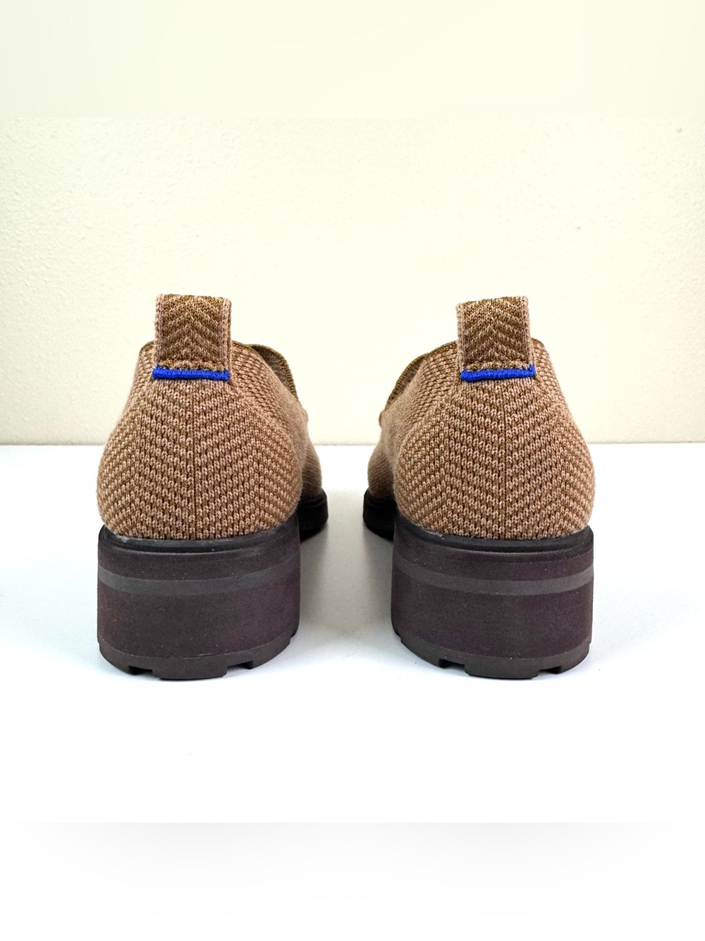 Rothy's The Lug Slip-On Loafer in Brown Teak Herringbone Knit Size Women’s 9 - Picture 7 of 11